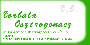 borbala osztrogonacz business card